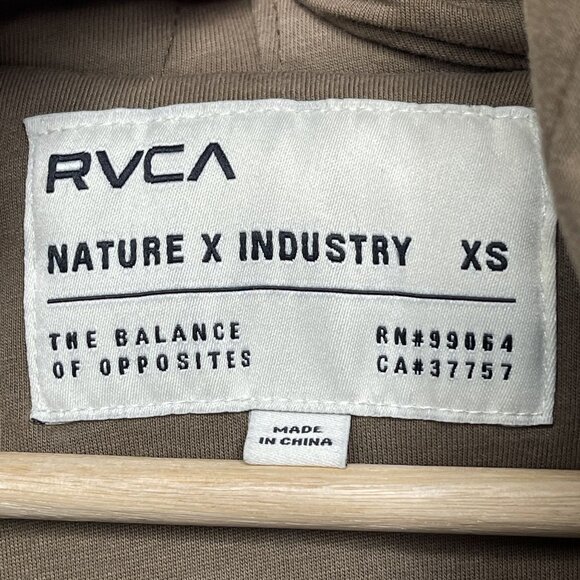 RVCA Women's Brown Nature x Industry Hooded Jacket XS Cotton - Picture 6 of 11
